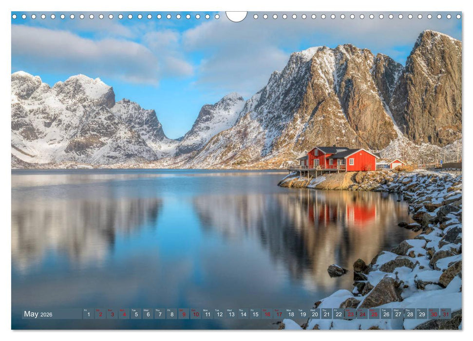 Lofoten, Norway's untamed beauty in Winter (CALVENDO Monthly Calendar 2026)