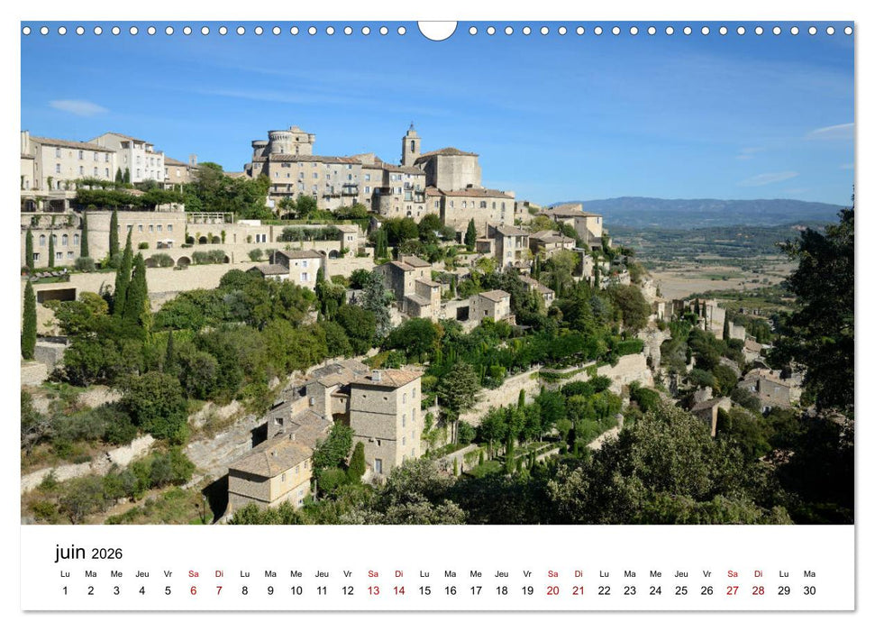 Les plus beaux villages du Luberon (CALVENDO Calendrier mensuel 2026)