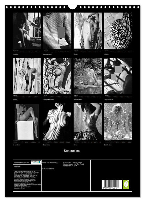 Sensuelles (CALVENDO Calendrier mensuel 2026)