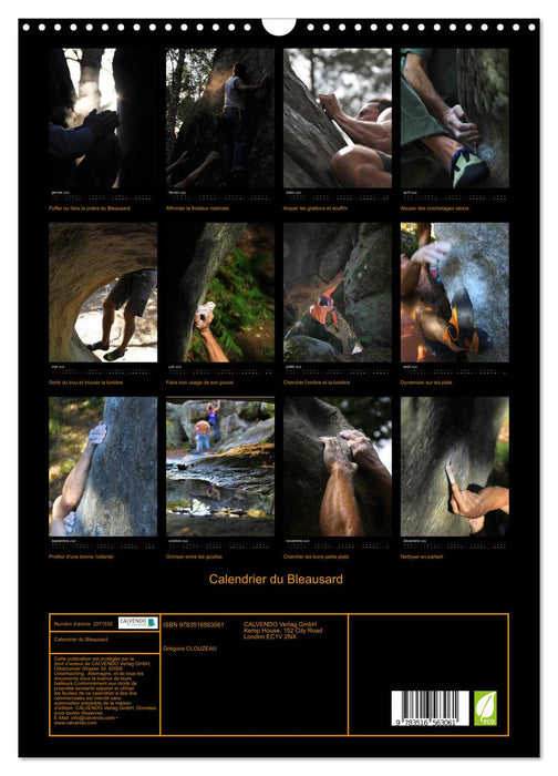 Calendrier du Bleausard (CALVENDO Calendrier mensuel 2026)
