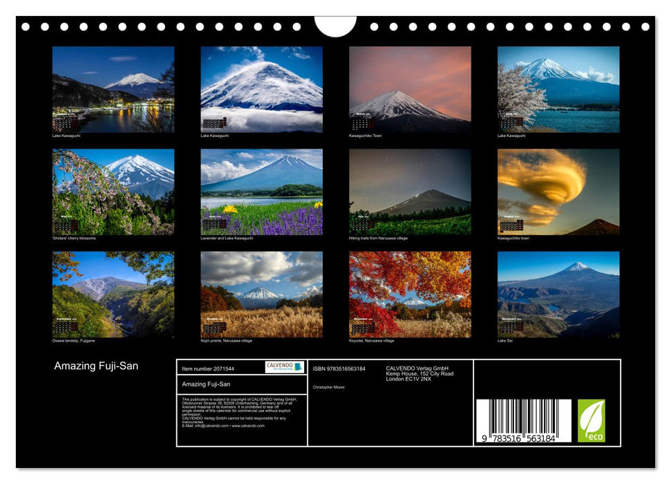 Amazing Fuji-San (CALVENDO Monthly Calendar 2026)