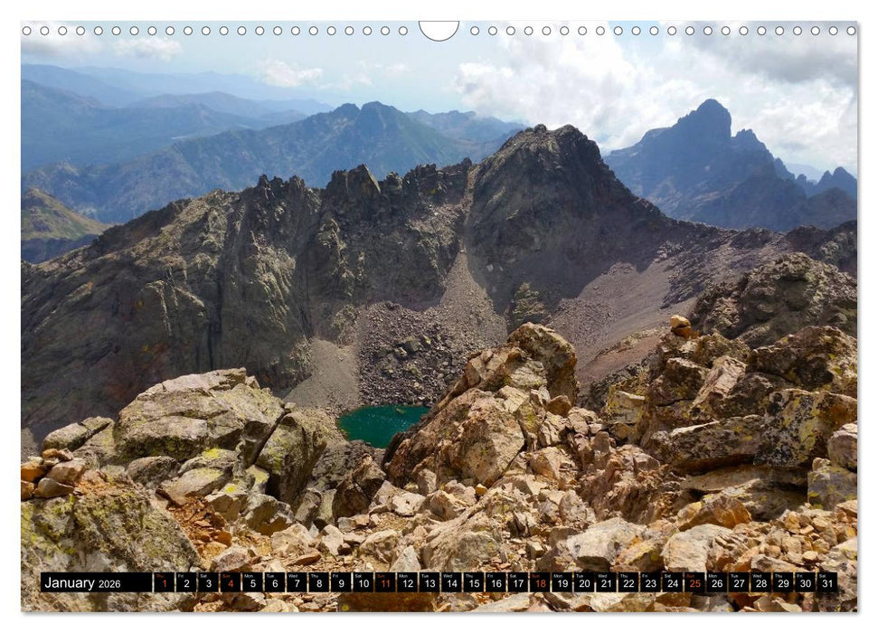 Corsica's wild GR20 (CALVENDO Monthly Calendar 2026)