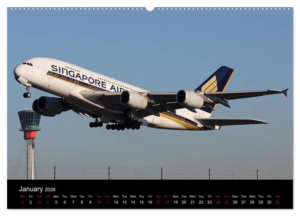 A380 SuperJumbo (CALVENDO Premium-Calendar 2026)