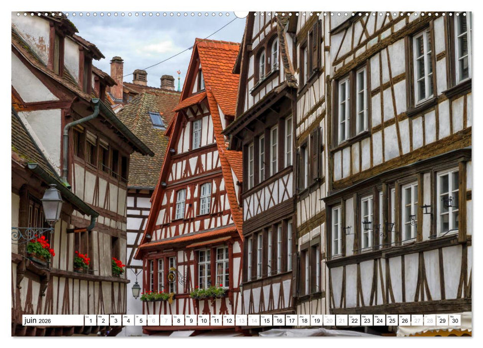 Alsace, magnifiques colombages (CALVENDO Calendrier supérieur 2026)