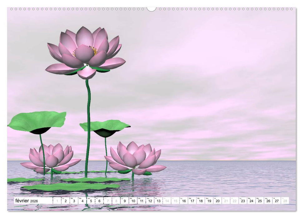 LOTUS MÉDITATIFS (CALVENDO Calendrier supérieur 2026)