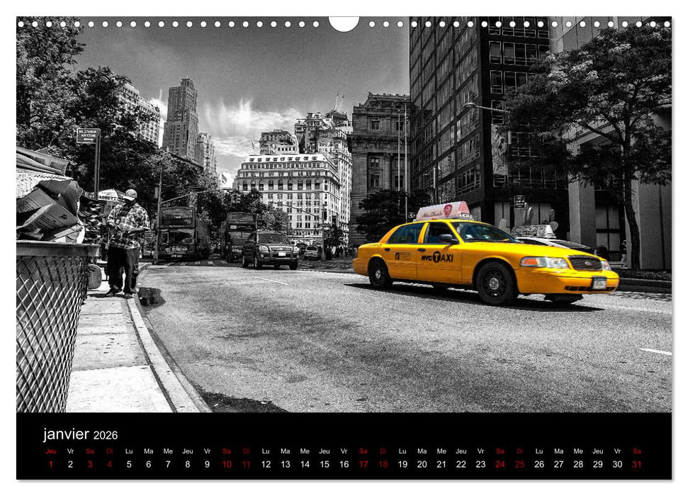 Balade New-Yorkaise, Manhattan (CALVENDO Calendrier mensuel 2026)