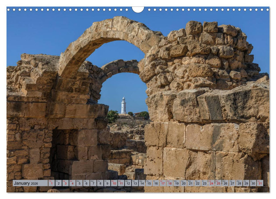 Cyprus, the sunny Mediterranean paradise (CALVENDO Monthly Calendar 2026)