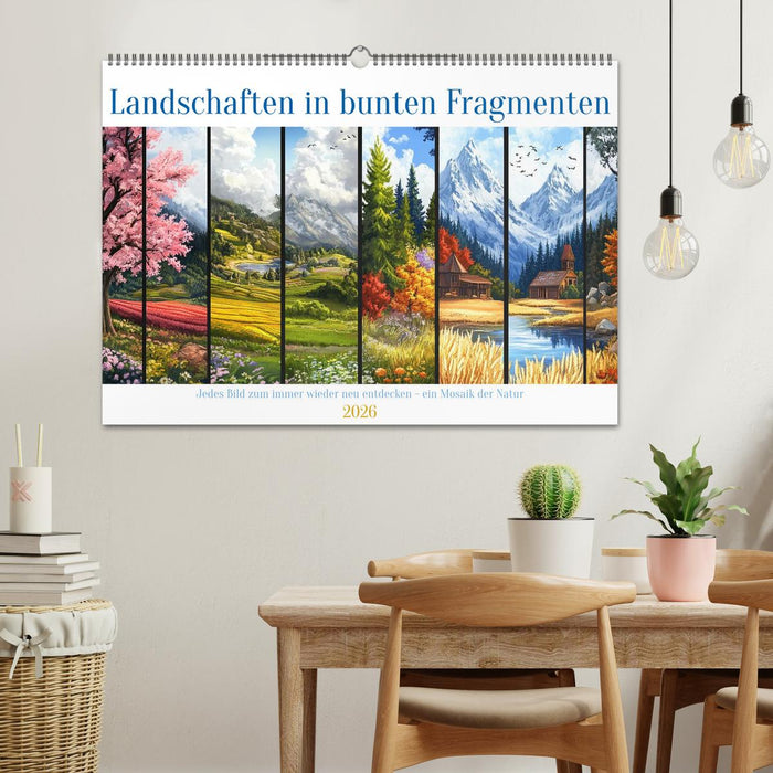 Landschaften in bunten Fragmenten (CALVENDO Wandkalender 2026)