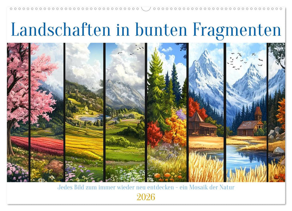 Landschaften in bunten Fragmenten (CALVENDO Wandkalender 2026)