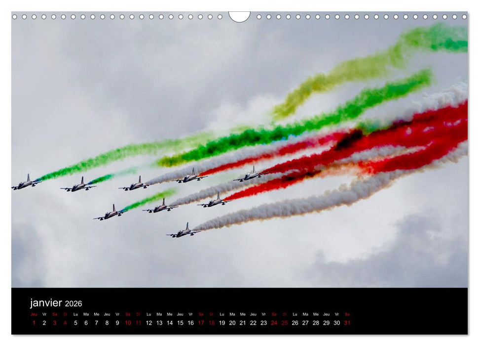 Les Frecce Tricolori (CALVENDO Calendrier mensuel 2026)