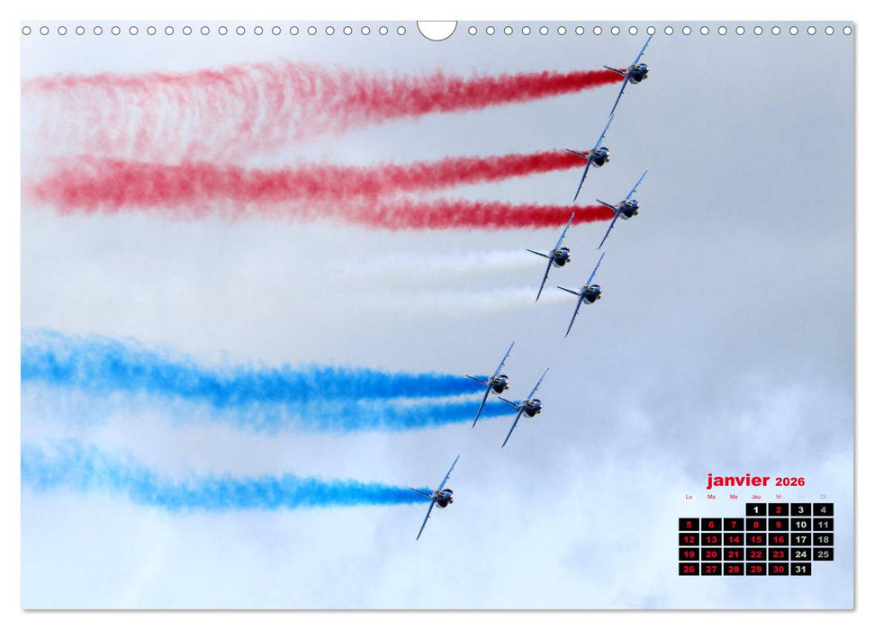 Les ailes françaises (CALVENDO Calendrier mensuel 2026)