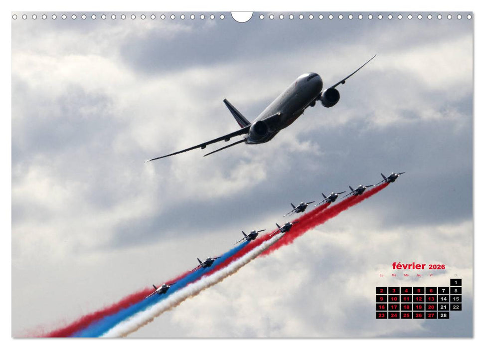 Les ailes françaises (CALVENDO Calendrier mensuel 2026)