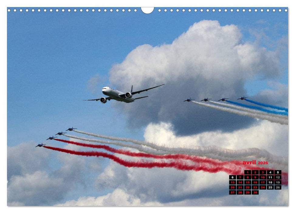 Les ailes françaises (CALVENDO Calendrier mensuel 2026)