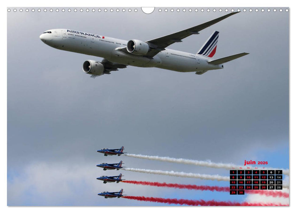Les ailes françaises (CALVENDO Calendrier mensuel 2026)