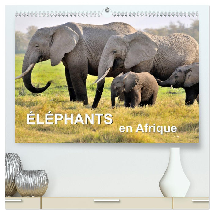 Éléphants en Afrique (CALVENDO Calendrier supérieur 2026)