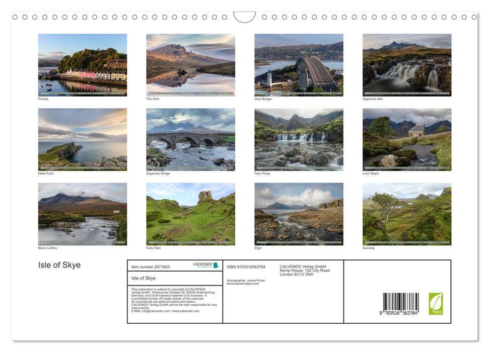 Isle of Skye (CALVENDO Monthly Calendar 2026)