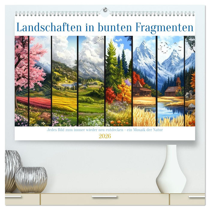 Landschaften in bunten Fragmenten (CALVENDO Premium Wandkalender 2026)
