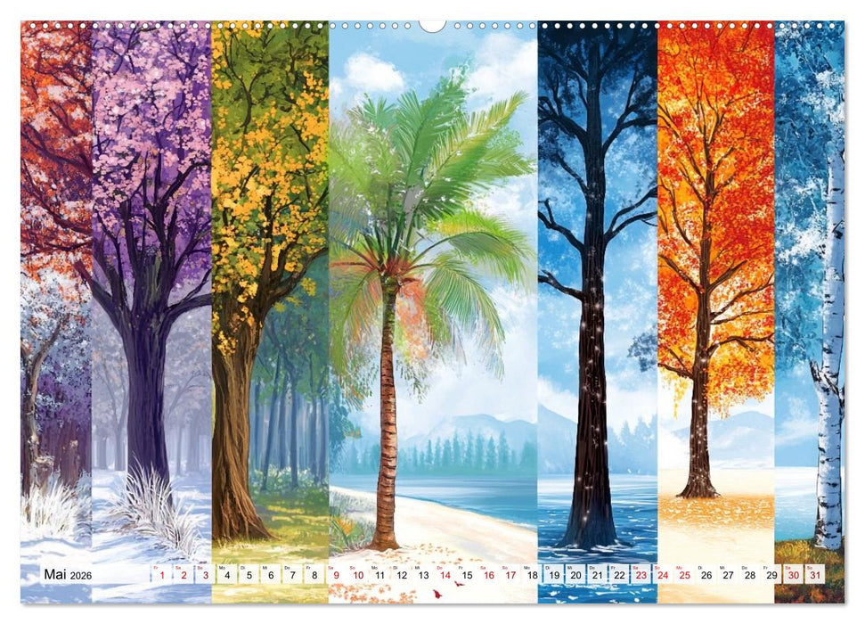 Landschaften in bunten Fragmenten (CALVENDO Premium Wandkalender 2026)