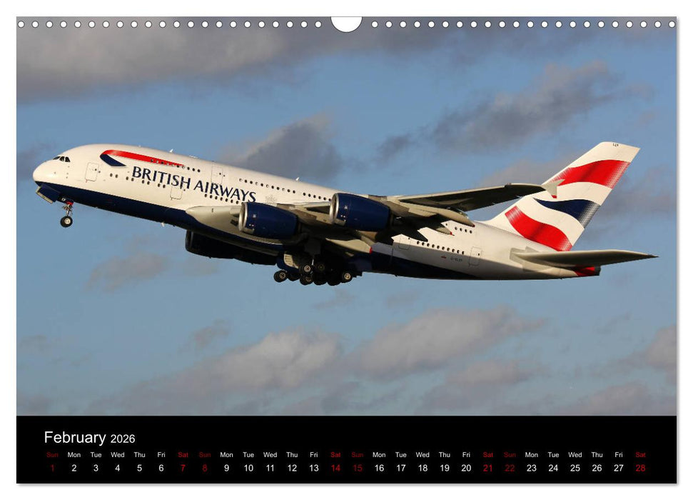 Widebody Jets (CALVENDO Monthly Calendar 2026)