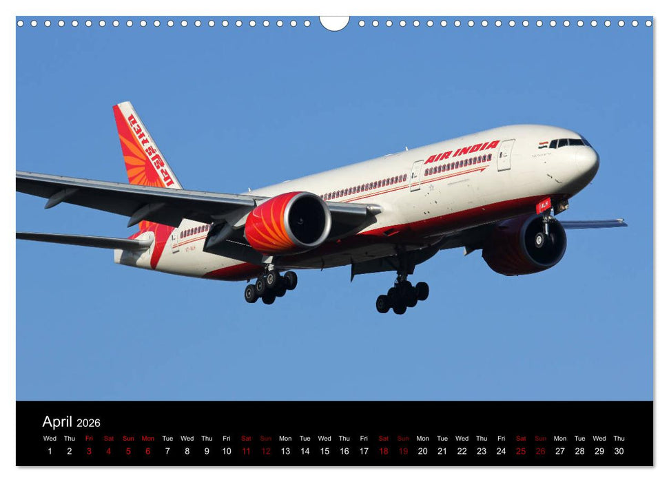 Widebody Jets (CALVENDO Monthly Calendar 2026)
