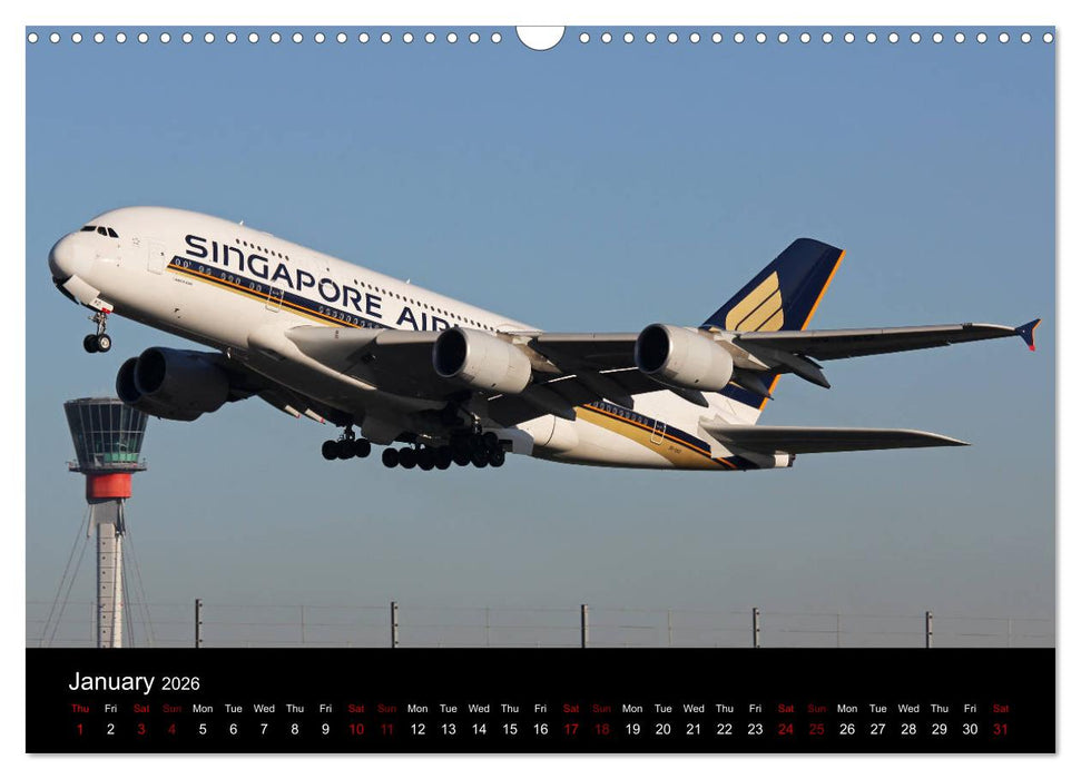 A380 SuperJumbo (CALVENDO Monthly Calendar 2026)
