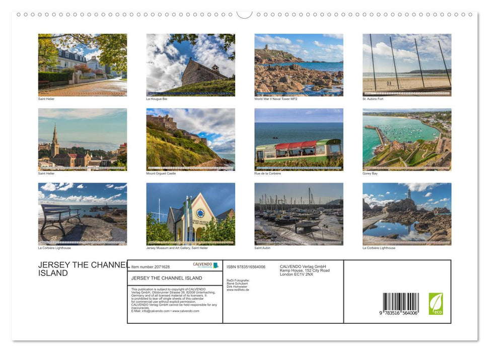 JERSEY THE CHANNEL ISLAND (CALVENDO Premium-Calendar 2026)