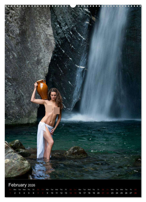 Waterfalls in Ticino (CALVENDO Premium-Calendar 2026)