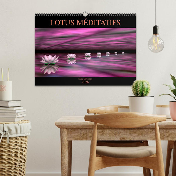 LOTUS MÉDITATIFS (CALVENDO Calendrier mensuel 2026)