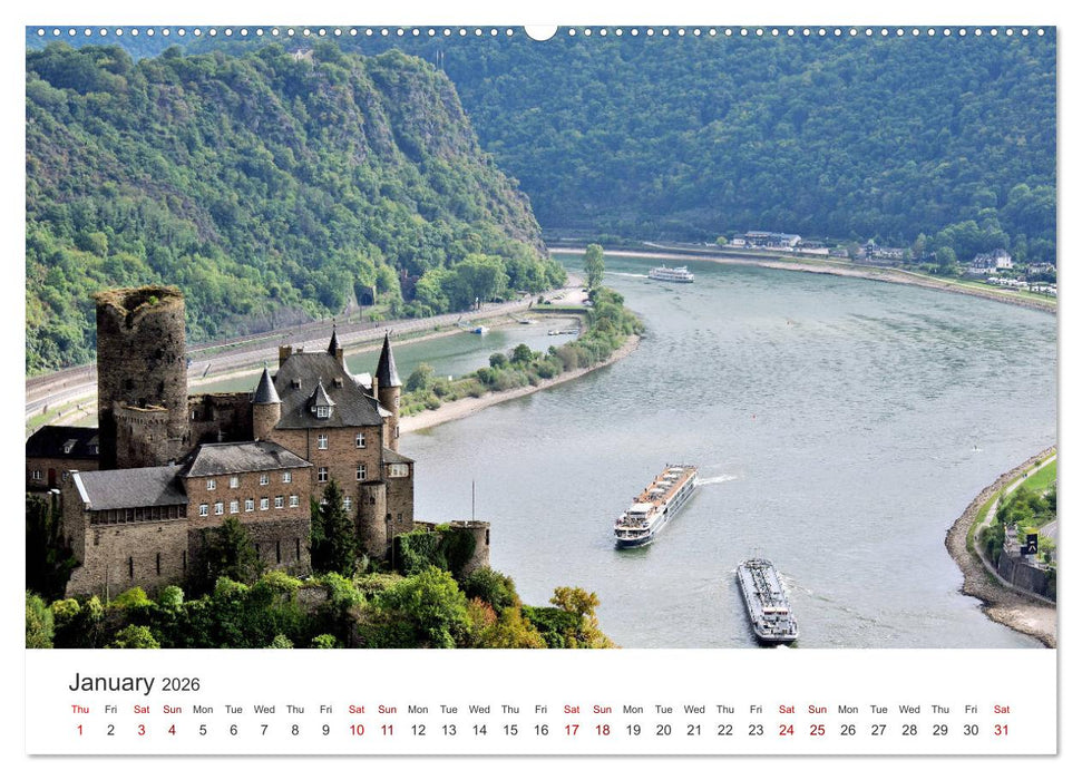 Rhine Valley and Castles (CALVENDO Premium-Calendar 2026)