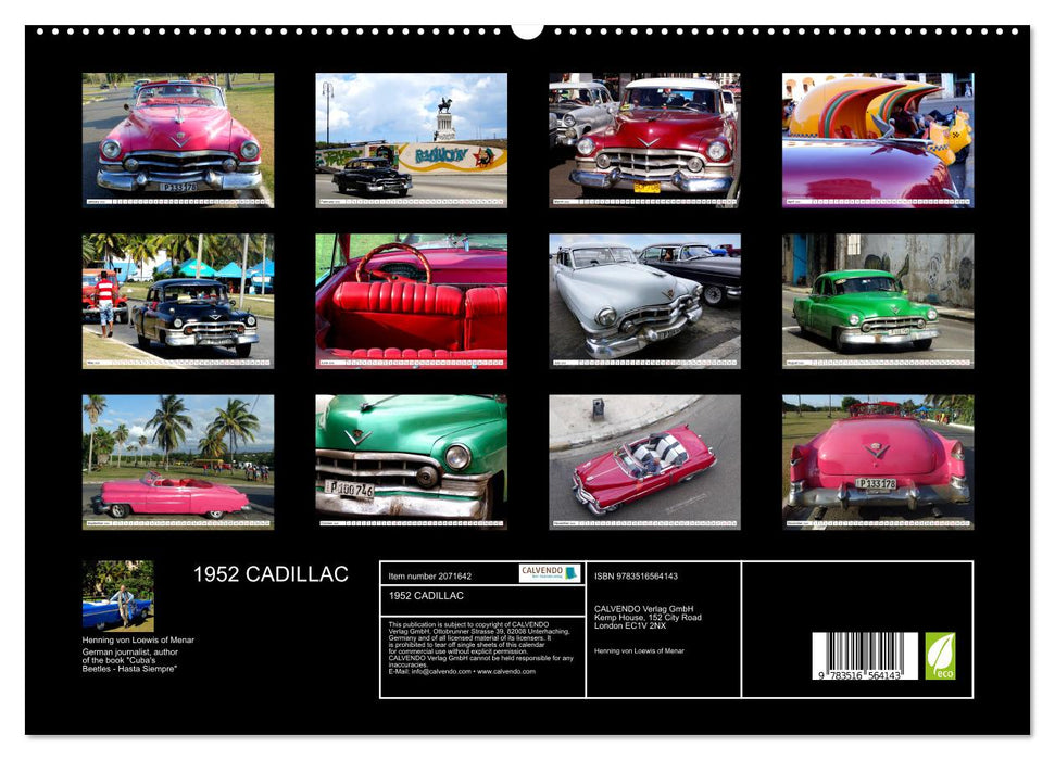 1952 CADILLAC (CALVENDO Premium-Calendar 2026)