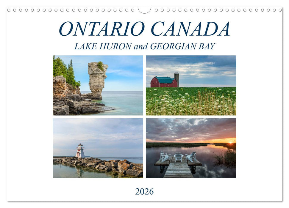 Ontario Canada, Lake Huron and Georgian Bay (CALVENDO Monthly Calendar 2026)