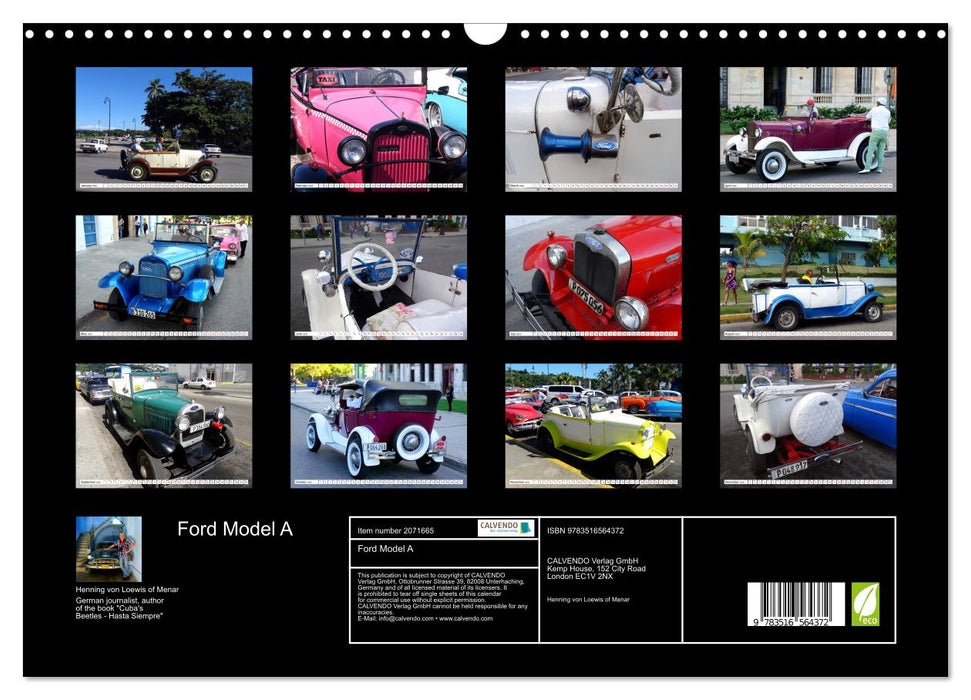 Ford Model A (CALVENDO Monthly Calendar 2026)