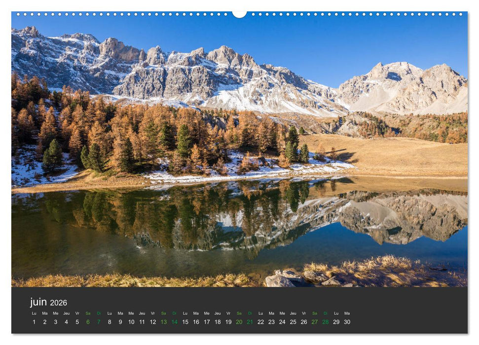 Lacs de montagne. Miroir des cimes (CALVENDO Calendrier supérieur 2026)