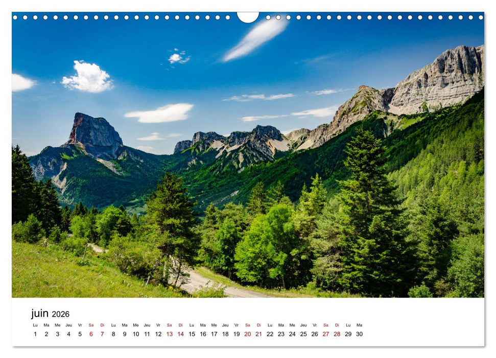 Les chemins du Vercors (CALVENDO Calendrier mensuel 2026)