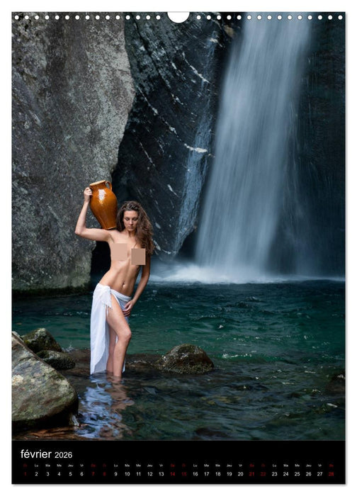 Chutes d'eau au Tessin (CALVENDO Calendrier mensuel 2026)