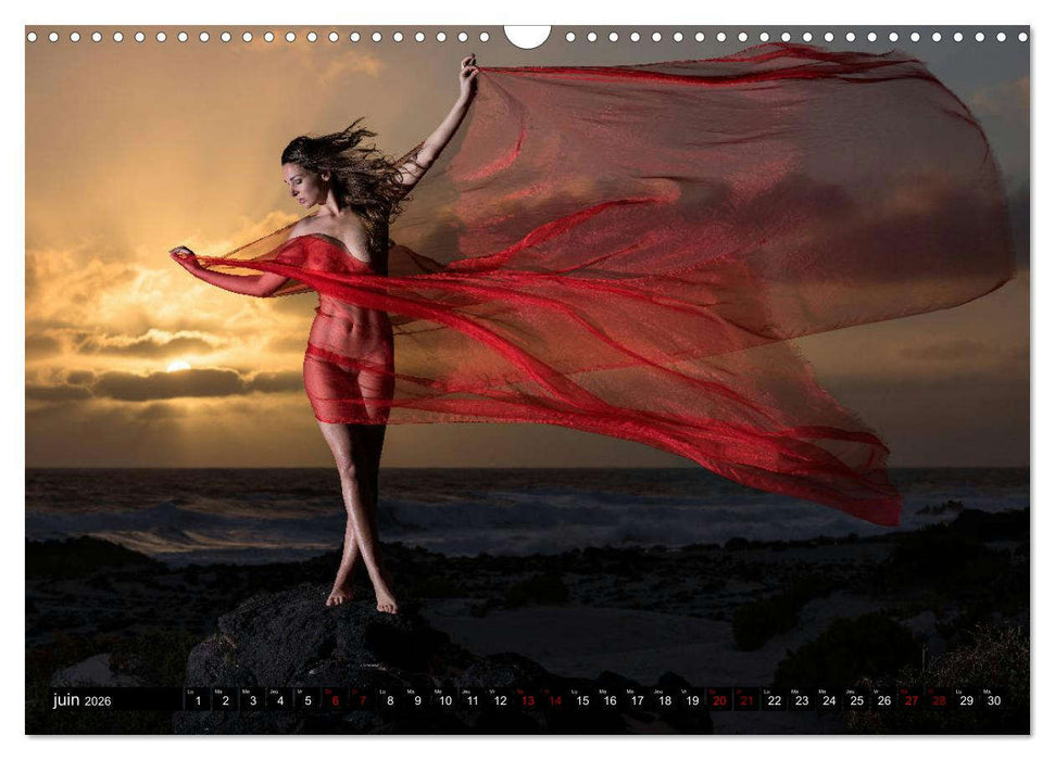 Lanzarote et le nu (CALVENDO Calendrier mensuel 2026)