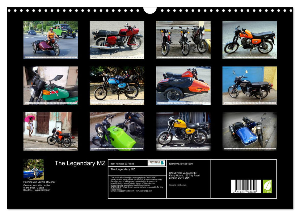 The Legendary MZ (CALVENDO Monthly Calendar 2026)