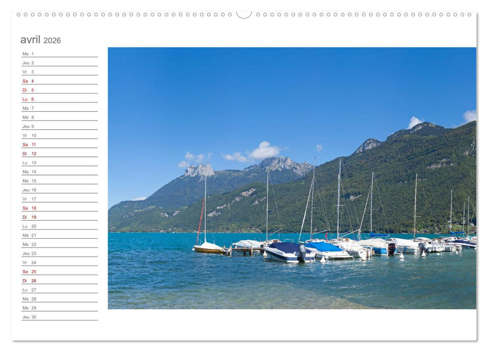 Coup d'œil sur le Lac d'Annecy (CALVENDO Calendrier supérieur 2026)