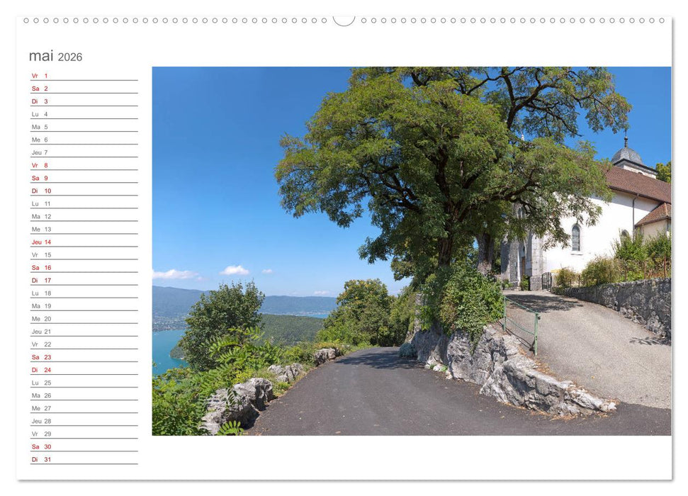Coup d'œil sur le Lac d'Annecy (CALVENDO Calendrier supérieur 2026)