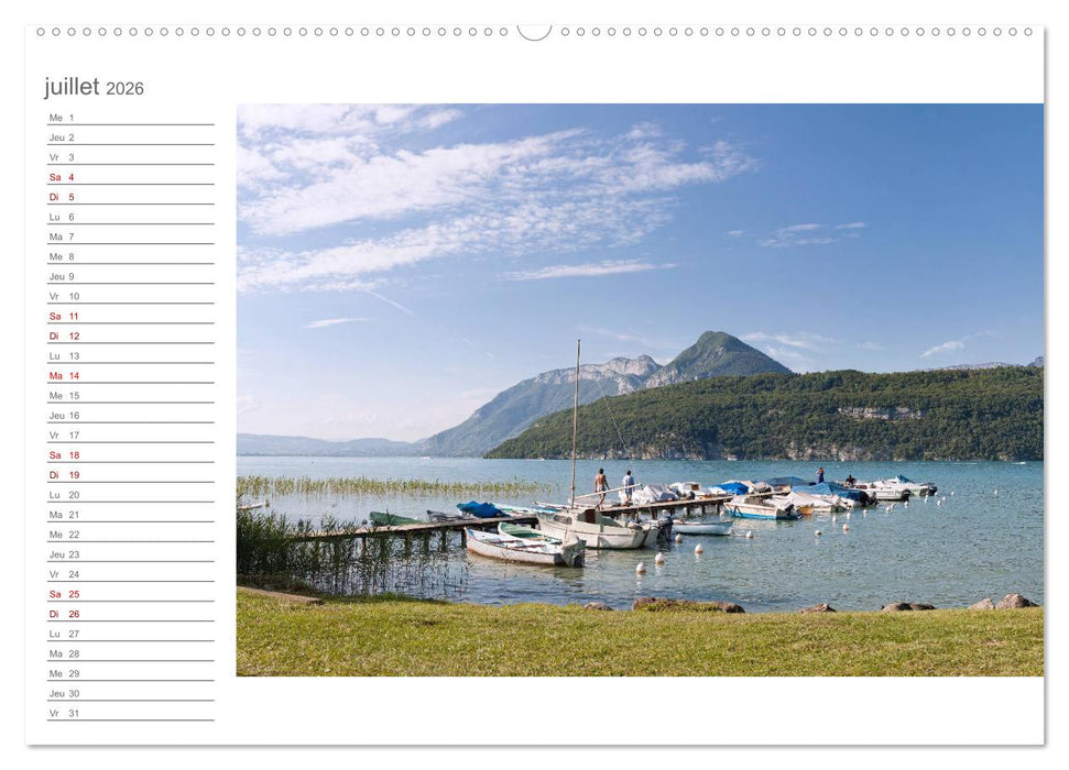 Coup d'œil sur le Lac d'Annecy (CALVENDO Calendrier supérieur 2026)