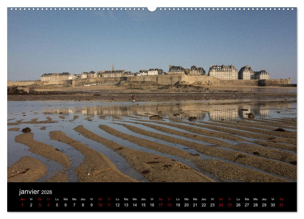 Saint-Malo au fil des mois (CALVENDO Calendrier supérieur 2026)