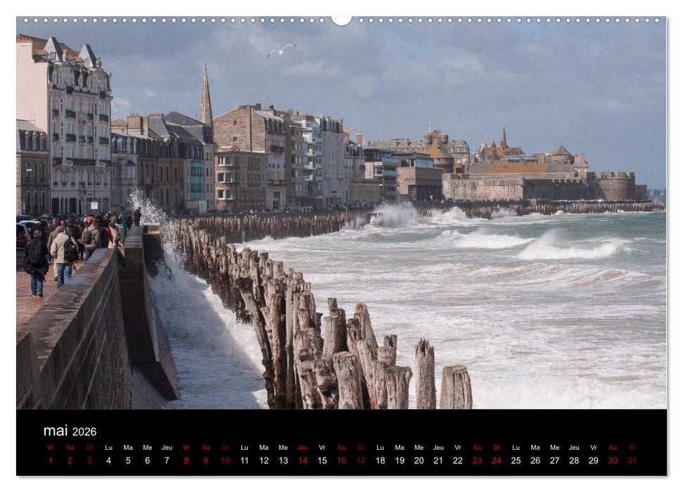 Saint-Malo au fil des mois (CALVENDO Calendrier supérieur 2026)