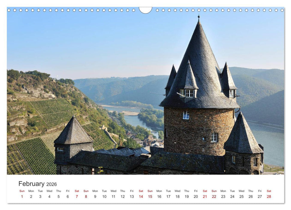 Rhine Valley and Castles (CALVENDO Monthly Calendar 2026)