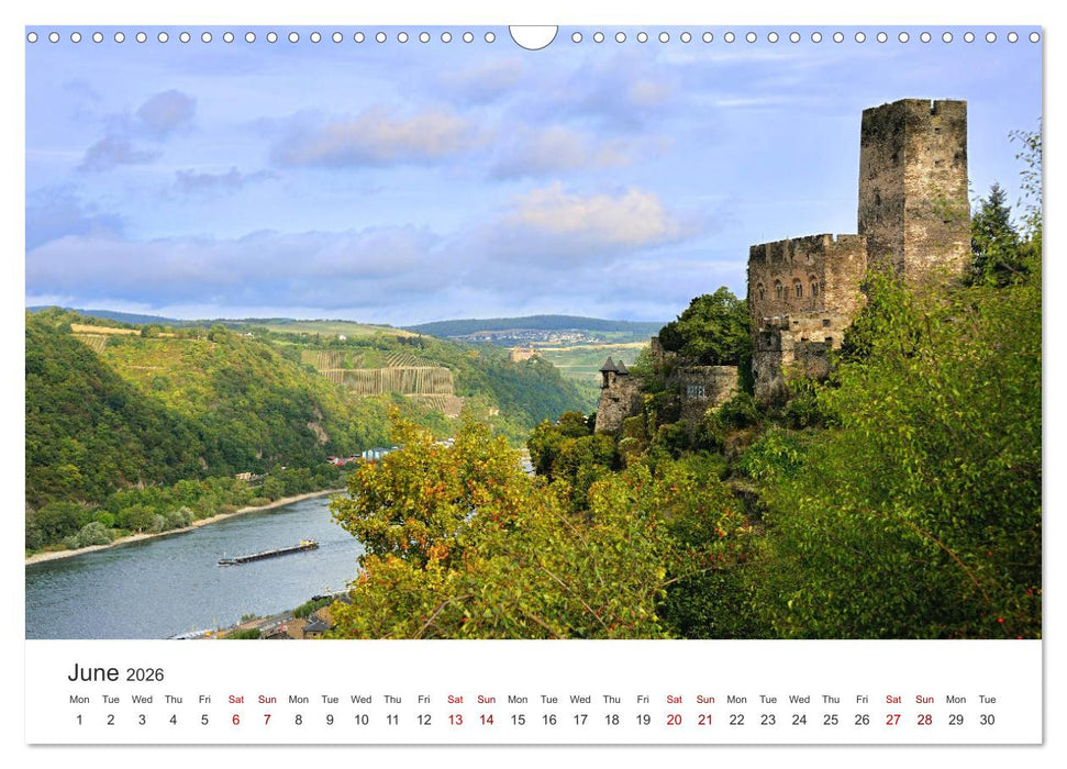 Rhine Valley and Castles (CALVENDO Monthly Calendar 2026)