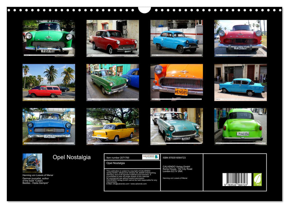 Opel Nostalgia (CALVENDO Monthly Calendar 2026)