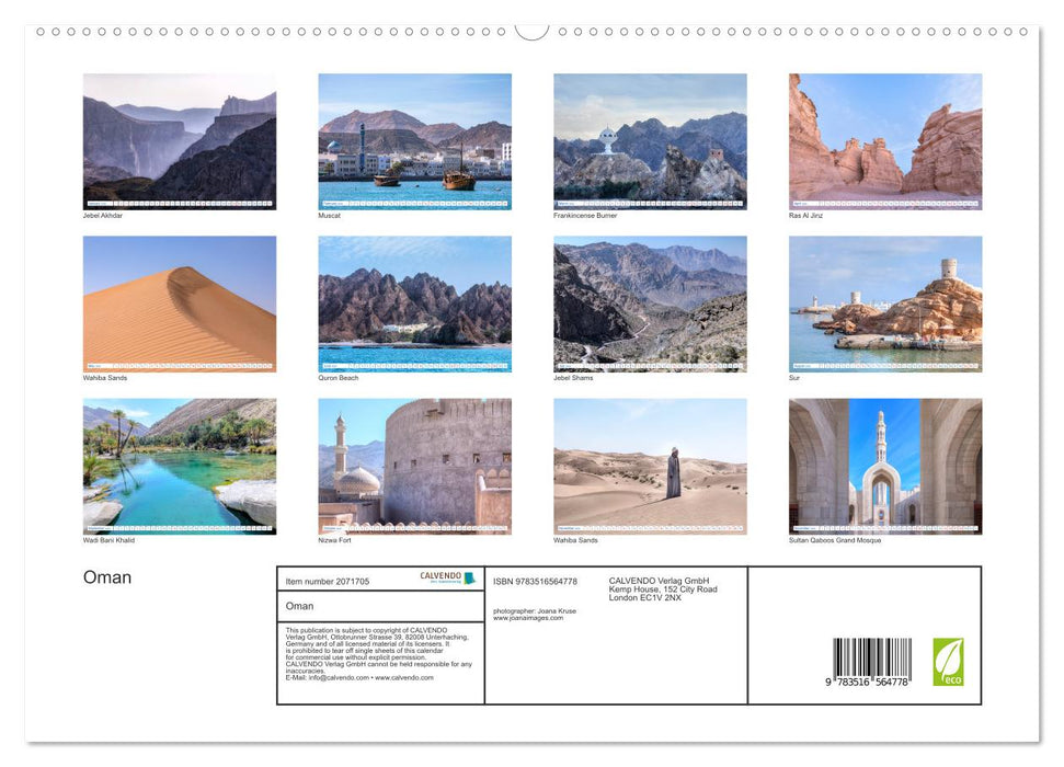 Oman (CALVENDO Premium-Calendar 2026)