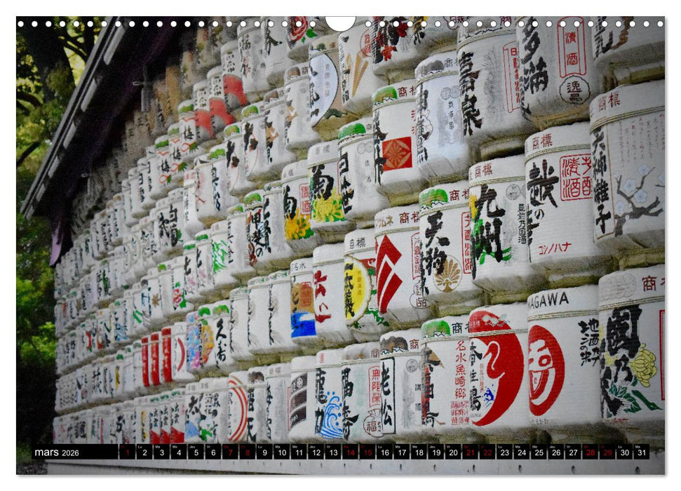Les couleurs de Tokyo (CALVENDO Calendrier mensuel 2026)