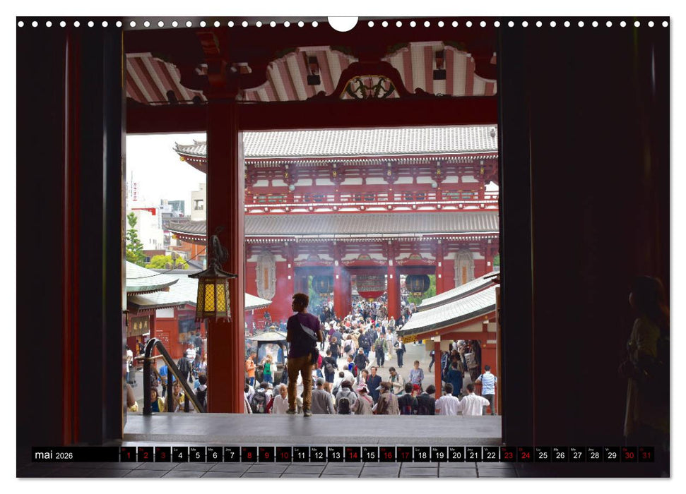 Les couleurs de Tokyo (CALVENDO Calendrier mensuel 2026)