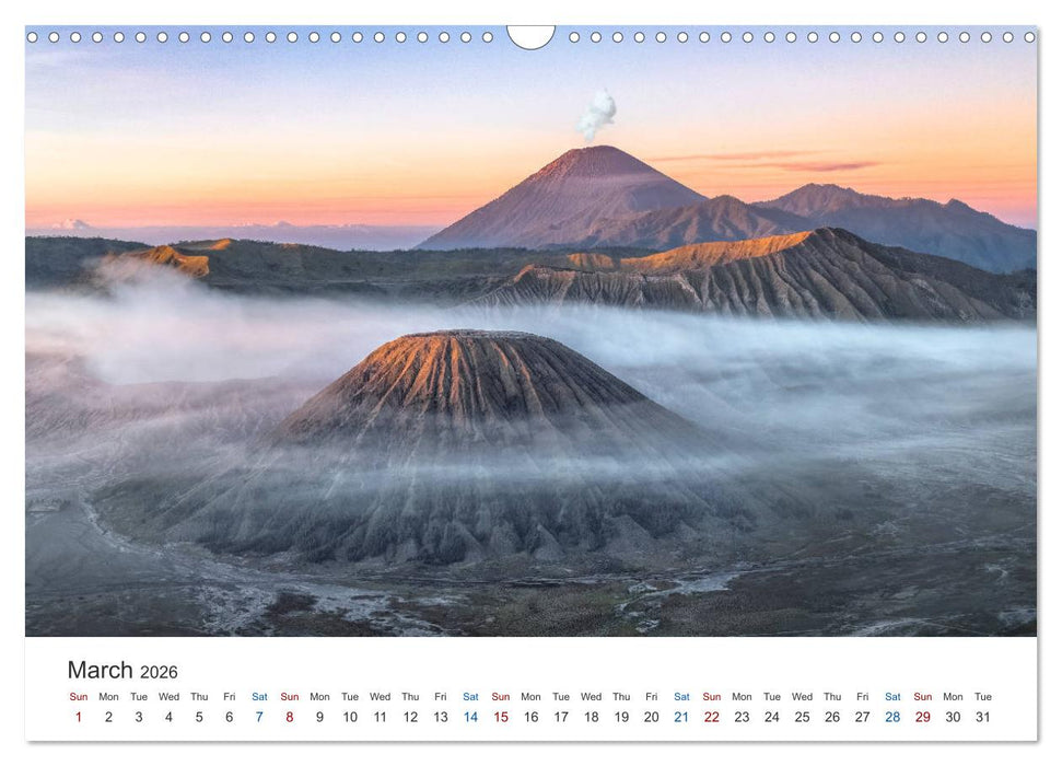 Java, Indonesian Island in the Ring of Fire (CALVENDO Monthly Calendar 2026)