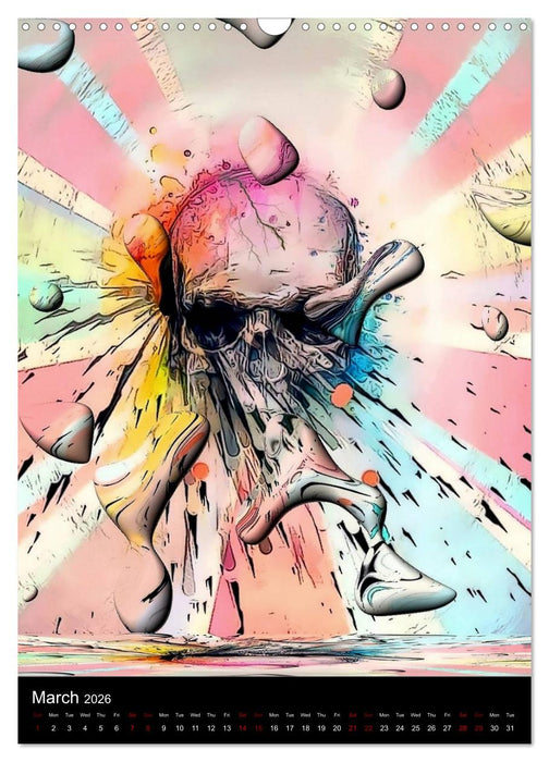 Skulls by Nico Bielow (CALVENDO Monthly Calendar 2026)